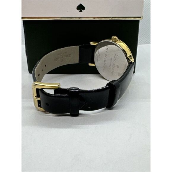 Kate Spade New York 0227 Women\'s Black Leather Strap Analog Dial Watch JNA118